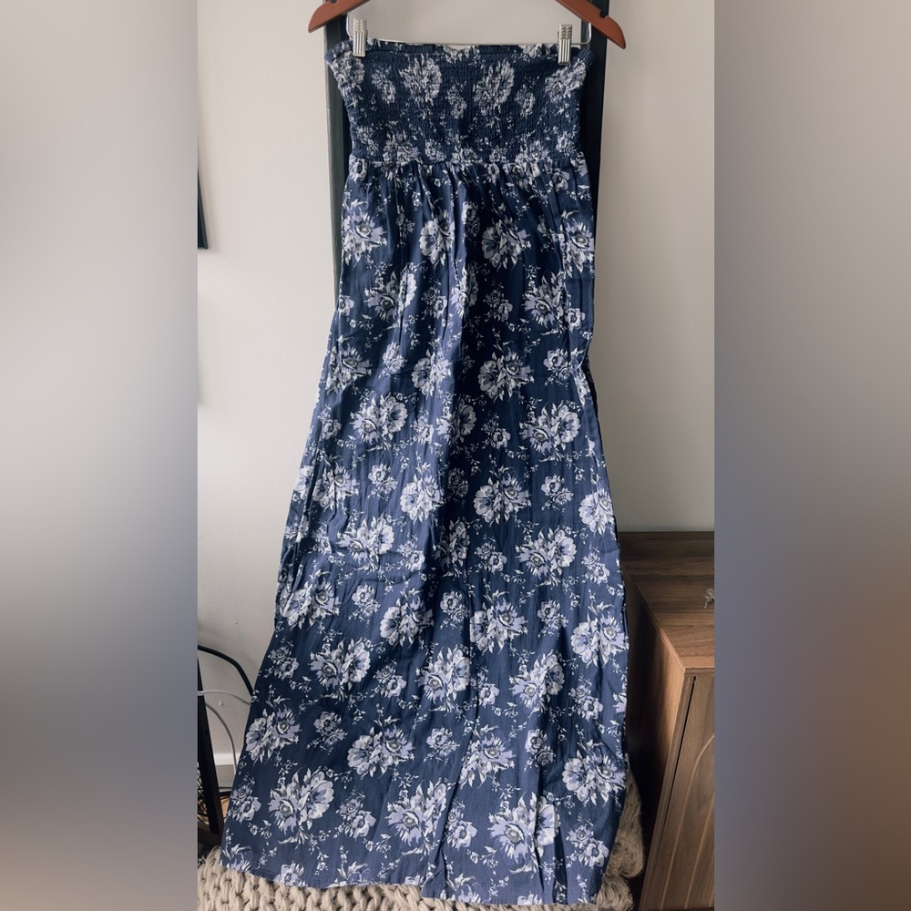 Old Navy Floral Strapless Maxi Dress
